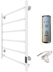 Полотенцесушитель электрический лесенка Тругор Аспект Пэк сп 1 80х50 белый ВГП Полотенцесушитель электрический лесенка Тругор Аспект Пэк сп 1 80х50 белый ВГП, 3