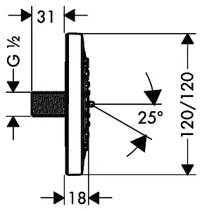 Душевая форсунка Hansgrohe PuraVida хром 28430000 Душевая форсунка Hansgrohe PuraVida хром 28430000, 3