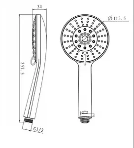 Лейка ручного душа Bravat Waterfall хром P70139CP-2-RUS Лейка ручного душа Bravat Waterfall хром P70139CP-2-RUS, 2