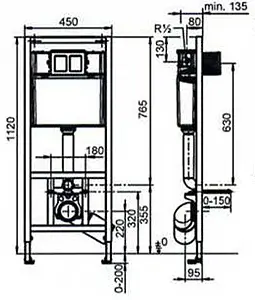 Инсталляция для подвесного унитаза Set 3 в 1 Sanit Classic 90.506.56..0000 с кнопкой черный матовый Инсталляция для подвесного унитаза Set 3 в 1 Sanit Classic 90.506.56..0000 с кнопкой черный матовый, 2