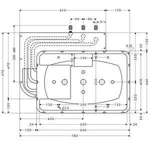 Скрытая часть для верхнего душа Hansgrohe Raindance Rainmaker 680/460 3jet 28414180 Скрытая часть для верхнего душа Hansgrohe Raindance Rainmaker 680/460 3jet 28414180, 2