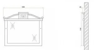 Зеркало BelBagno Primavera 100 Ciliegio BB45S/ACA Зеркало BelBagno Primavera 100 Ciliegio BB45S/ACA, 2