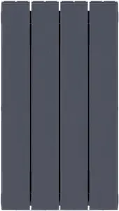 Радиатор биметаллический 4 секции нижнее правое подключение Rifar Supremo Ventil 500 серый RSVRP50004 tit Радиатор биметаллический 4 секции нижнее правое подключение Rifar Supremo Ventil 500 серый RSVRP50004 tit, 4