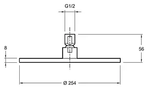 Лейка верхнего душа Jacob Delafon Eo хром E14568-CP Лейка верхнего душа Jacob Delafon Eo хром E14568-CP, 2