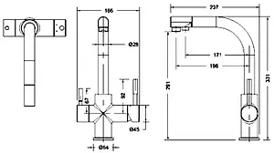 Смеситель для кухни с подключением к фильтру Bravat Palace хром F729261CP-RUS Смеситель для кухни с подключением к фильтру Bravat Palace хром F729261CP-RUS, 2