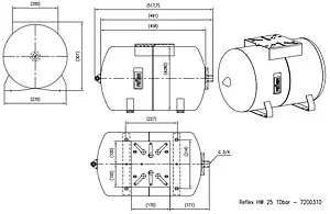 Гидроаккумулятор Reflex HW 25л 10 бар 7200310 Гидроаккумулятор Reflex HW 25л 10 бар 7200310, 2