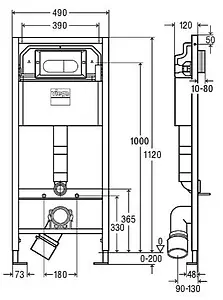Инсталляция для подвесного унитаза Set 3 в 1 Viega Prevista Dry 8524.11 792831 с кнопкой белый глянцевый Инсталляция для подвесного унитаза Set 3 в 1 Viega Prevista Dry 8524.11 792831 с кнопкой белый глянцевый, 3