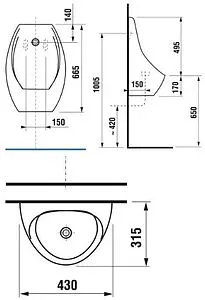 Писсуар с сенсорным смывом от сети Jika Domino белый 8.4110.1.000.487.1 Писсуар с сенсорным смывом от сети Jika Domino белый 8.4110.1.000.487.1, 2