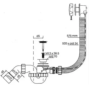 Слив-перелив для ванны Mc Alpine хром MRB2C-PB Слив-перелив для ванны Mc Alpine хром MRB2C-PB, 2