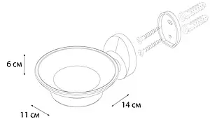 Мыльница Fixsen Europa хром FX-21808 Мыльница Fixsen Europa хром FX-21808, 3