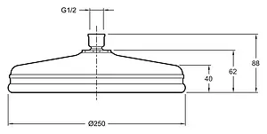 Лейка верхнего душа Jacob Delafon Katalyst хром E13693-CP Лейка верхнего душа Jacob Delafon Katalyst хром E13693-CP, 2