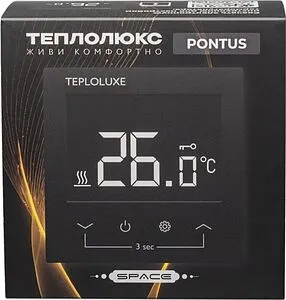 Терморегулятор Теплолюкс Pontus Space черный 100037059500 Терморегулятор Теплолюкс Pontus Space черный 100037059500, 2