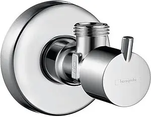 Кран шаровый угловой ½"н x ⅜"н хром Hansgrohe S 13901000 Кран шаровый угловой ½"н x ⅜"н хром Hansgrohe S 13901000, 1