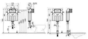 Смывной бачок скрытого монтажа AlcaPlast Basicmodul AM112-0001 Смывной бачок скрытого монтажа AlcaPlast Basicmodul AM112-0001, 2