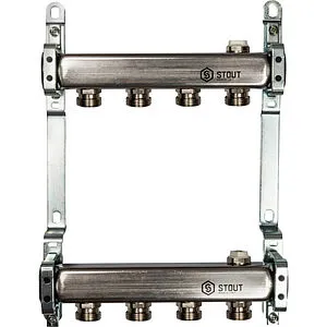 Группа коллекторная распределительная 4 отвода 1"в/в x ¾"ек Stout SMS 0923 000004 Группа коллекторная распределительная 4 отвода 1"в/в x ¾"ек Stout SMS 0923 000004, 1