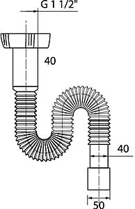 Сифон гофрированный для мойки Wirquin 30717993 Сифон гофрированный для мойки Wirquin 30717993, 2