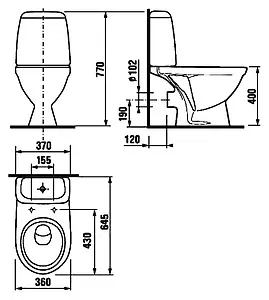 Унитаз-компакт Jika Baltic белый 8.2428.6.000.242.9 Унитаз-компакт Jika Baltic белый 8.2428.6.000.242.9, 2