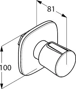 Вентиль запорный Kludi Ambienta хром 538150575 Вентиль запорный Kludi Ambienta хром 538150575, 2