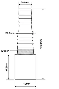 Отвод для бытовой техники в канализацию Mc Alpine MRWMF40 Отвод для бытовой техники в канализацию Mc Alpine MRWMF40, 2