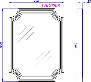 Зеркало Aqwella LaDonna 70 чёрный LAD0207BLK Зеркало Aqwella LaDonna 70 чёрный LAD0207BLK, 2