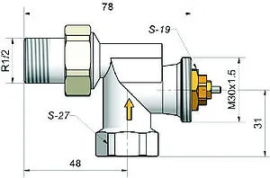 Комплект вентилей терморегулирующих осевых ½" в/н Schlosser Standard Mini черный 602200126 Ral 9005 Комплект вентилей терморегулирующих осевых ½" в/н Schlosser Standard Mini черный 602200126 Ral 9005, 2