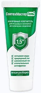 Гель анаэробный до 1½" 60г зеленый СантехМастер Гель 04015 Гель анаэробный до 1½" 60г зеленый СантехМастер Гель 04015, 1