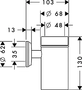 Стакан Hansgrohe Logis Classic хром/белый 41618000 Стакан Hansgrohe Logis Classic хром/белый 41618000, 2