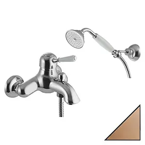 Смеситель для ванны Fima Carlo Frattini Bell бронза/белый F3364BR Смеситель для ванны Fima Carlo Frattini Bell бронза/белый F3364BR, 1