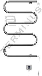 Полотенцесушитель электрический Ш-образный Terminus Электро 25 ПСЭ Ш 600х800 полированная сталь 4620768883972 Полотенцесушитель электрический Ш-образный Terminus Электро 25 ПСЭ Ш 600х800 полированная сталь 4620768883972, 1