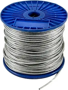 Трос стальной оцинкованный в ПВХ оболочке ¾мм (на отрез) DIN3055 Трос стальной оцинкованный в ПВХ оболочке ¾мм (на отрез) DIN3055, 2