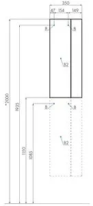 Шкаф Aquaton Терра 35 дуб кантри/антрацит 1A247503TEKA0 Шкаф Aquaton Терра 35 дуб кантри/антрацит 1A247503TEKA0, 2