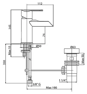 Смеситель для биде Cezares Heaven хром HEAVEN-BSM1-01-Cr Смеситель для биде Cezares Heaven хром HEAVEN-BSM1-01-Cr, 2