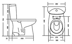 Унитаз-компакт Santek Анимо белый 1WH302135 Унитаз-компакт Santek Анимо белый 1WH302135, 2