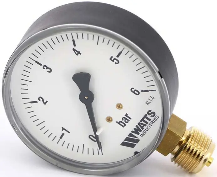 Манометр радиальный Watts MRP 80мм 6 бар ½" 10007790 Манометр радиальный Watts MRP 80мм 6 бар ½" 10007790, 2