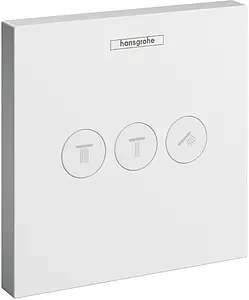 Вентиль переключающий на 3 потребителя Hansgrohe ShowerSelect белый матовый 15764700 Вентиль переключающий на 3 потребителя Hansgrohe ShowerSelect белый матовый 15764700, 1