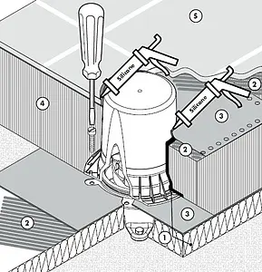 Скрытая часть напольного смесителя для ванны AXOR Starck 10452180 Скрытая часть напольного смесителя для ванны AXOR Starck 10452180, 2