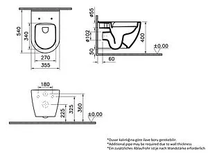 Комплект 5 в 1 VitrA Mia Rоund SmoothFlush 9856B003-7200 с кнопкой хром матовый Комплект 5 в 1 VitrA Mia Rоund SmoothFlush 9856B003-7200 с кнопкой хром матовый, 3