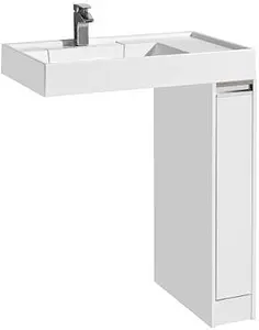 Тумба-умывальник напольная над стиральной машиной Aquaton Лондри 80 белый 1A2361K0LH010 Тумба-умывальник напольная над стиральной машиной Aquaton Лондри 80 белый 1A2361K0LH010, 1