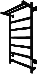 Полотенцесушитель электрический лесенка Тругор Пэк сп 20 кв П 80х50 черный матовый ВГП Полотенцесушитель электрический лесенка Тругор Пэк сп 20 кв П 80х50 черный матовый ВГП, 1