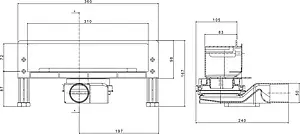 Лоток душевой Set встраиваемый в стену 310мм h=56мм 0.8л/сек Pestan Confluo Wall Drain 300 13100060 Лоток душевой Set встраиваемый в стену 310мм h=56мм 0.8л/сек Pestan Confluo Wall Drain 300 13100060, 5