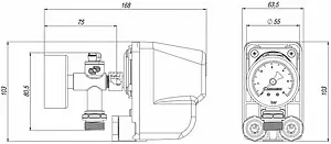 Реле давления с манометром для установки на проточный бак Джилекс КАБ ¼"н / ½"н 9039 Реле давления с манометром для установки на проточный бак Джилекс КАБ ¼"н / ½"н 9039, 2