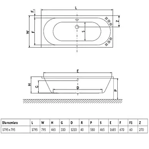 Ванна акриловая Excellent Oceana 180x80 WAEX.OCE18WH Ванна акриловая Excellent Oceana 180x80 WAEX.OCE18WH, 3