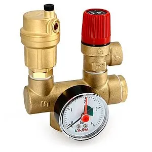 Группа безопасности котла до 50 кВт 1" 3 бар Uni-Fitt 254G4530 Группа безопасности котла до 50 кВт 1" 3 бар Uni-Fitt 254G4530, 1