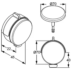 Накладки для слива-перелива Kludi Rotexa Multi 7182605-00 Накладки для слива-перелива Kludi Rotexa Multi 7182605-00, 2