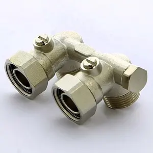 Узел нижнего подключения радиатора с байпасом угловой ¾"ек x ¾"ек Tiemme 3390011 Узел нижнего подключения радиатора с байпасом угловой ¾"ек x ¾"ек Tiemme 3390011, 4