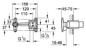 Скрытая часть смесителя для раковины Grohe 23200000 Скрытая часть смесителя для раковины Grohe 23200000, 2