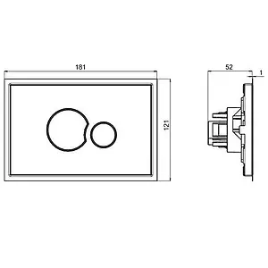Клавиша смыва для унитаза Sanit SG706 16.721.88..0000 кнопки/золото, панель/стекло черный Клавиша смыва для унитаза Sanit SG706 16.721.88..0000 кнопки/золото, панель/стекло черный, 2