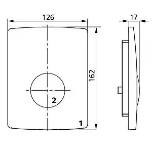 Клавиша смыва для писсуара Sanit 16.064.28..0000 хром Клавиша смыва для писсуара Sanit 16.064.28..0000 хром, 2
