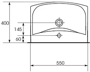 Раковина Cersanit Carina 55 белый S-UM-CAR55/1-w Раковина Cersanit Carina 55 белый S-UM-CAR55/1-w, 2