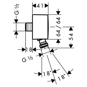 Шланговое подключение Hansgrohe FixFit PuraVida хром 27414000 Шланговое подключение Hansgrohe FixFit PuraVida хром 27414000, 3